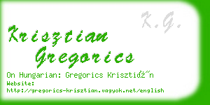 krisztian gregorics business card